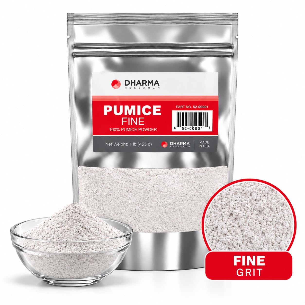 Pumice Powder Abrasive - 1 lb Bag with Scoop -2