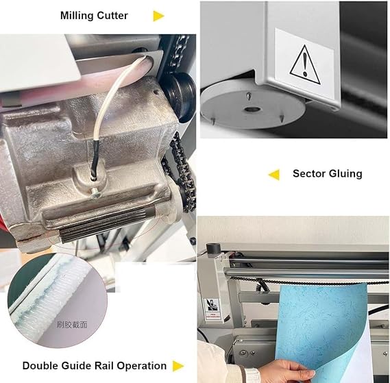 Manual Hot Glue Book Binder, Wireless Desktop Glue Book Binding Machine, Milling Spine Rougher Binding Machine, 0.1-40mm Binding Thickness, for Office Book Paper Albums