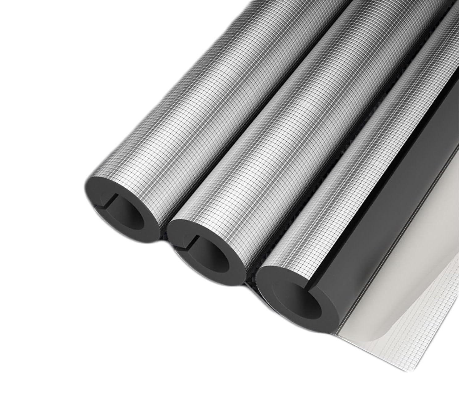 Tubo aislante de tuberías de espuma autoadhesiva 2-3/8" 4-1/2" 8" - 1 paquete(ID 8"xT 1-3/16")