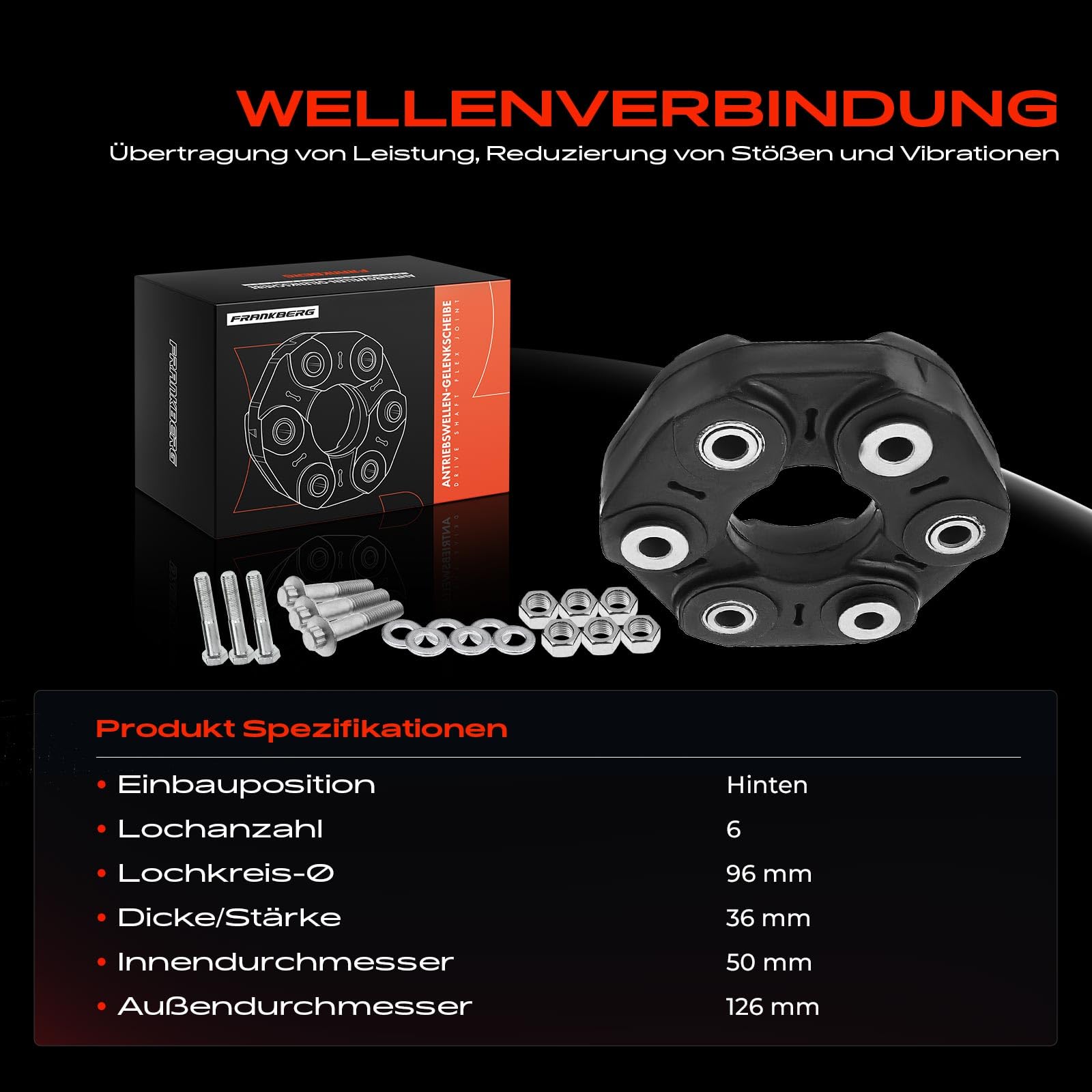 5481FB0017662 Frankberg Hardyschijf Steek wielbouten-: 90mm, voor en