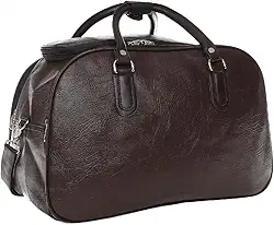 Mala De Bordo pequena Bolsa Viagem Moderna Versátil Estilosa Mala Masculina Feminina Com Compartimentos Alça de mão e Alça de Ombro Com Bolsos marrom