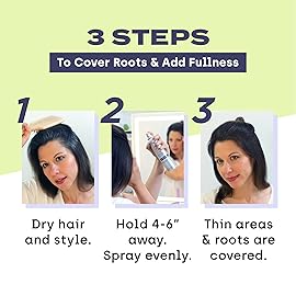 Toppik Colored Hair Thickener, Black, Volumizing Root Touch Up Concealer Hair Color Spray, Colored Spray for Root Touch Up, Cover Up, Hair Thickening, Hair Building Fiber Spray, 5.1oz Spray