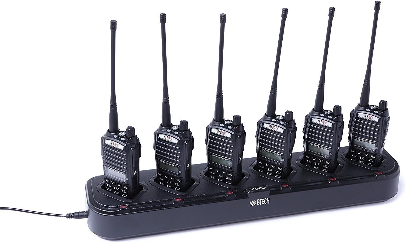 CH-8-6 6-Way Gang Charger for UV-82HP, GMRS-V2, MURS-V1, UV-82C, Baofeng UV-82 (BL-8 Battery), Bulk Bank Multi Charger for BaoFeng,