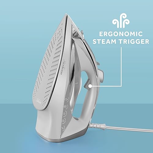 Miniatura 3 de Sunbeam Steam Master GCSBCL-202-000 Plancha mediana 1400 W color negro y azul con antigoteo base antiadherente control variable de vapor cable