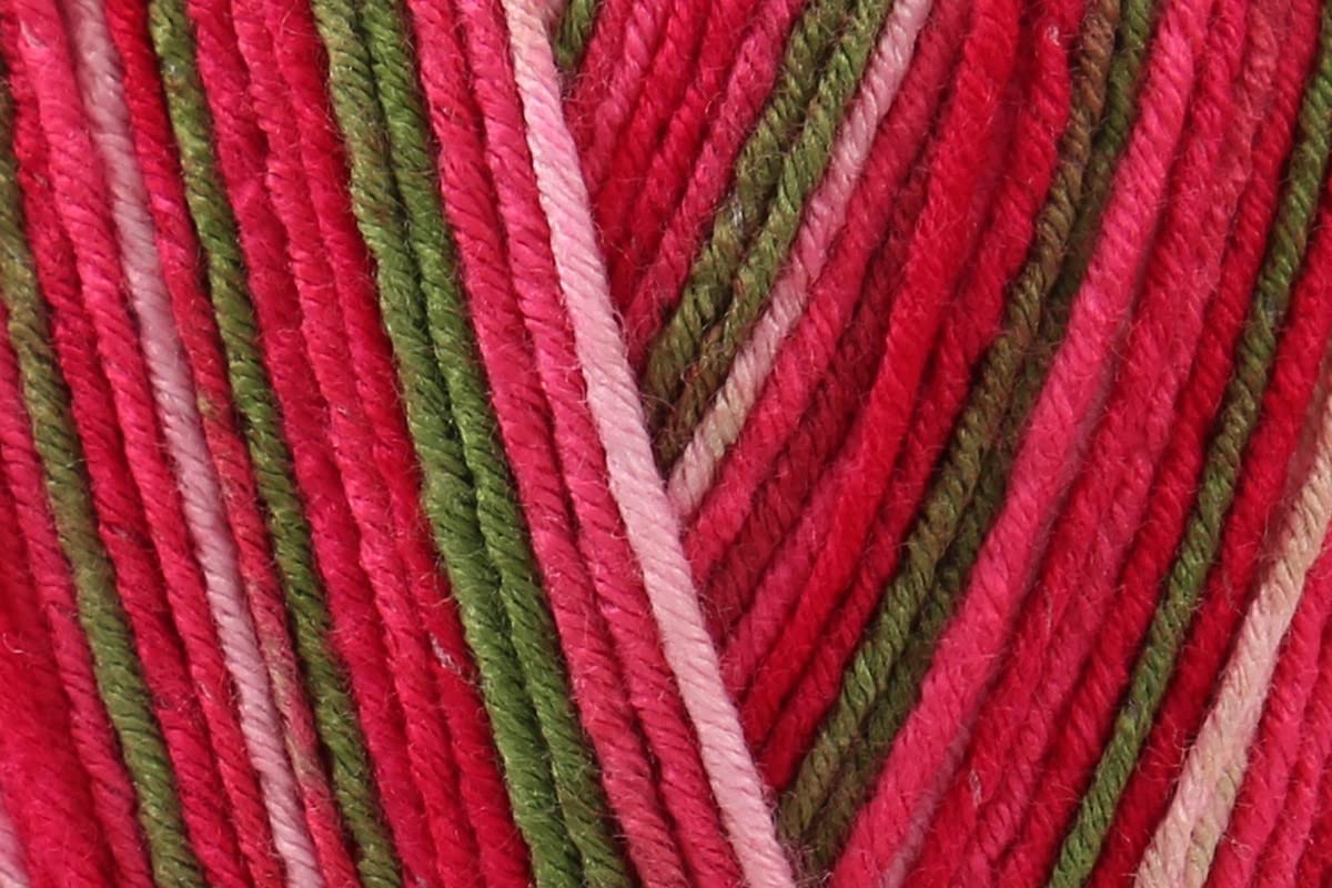King Cole Footsie 4 Ply Crochet Yarn, 100% Acrylic Knitting Wool for Sweaters, Cardigans, Jumpers, Socks - 100g Ball - 4902 - Strawberry - Single (1 Ball)
