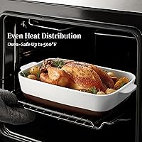 Vista 4 de DOWAN Ceramic Casserole Dish for Oven, 9x13 Deep Lasagna Pan, Large Baking Dish with Handles, 4.3 Quarts Durable and Oven Safe Pan, for Roasting and