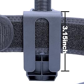 Nextorch V5 Tactical Flashlight Holster with Lever Side Lock System Only for 1-1.25 Diameter Flashlight Holster Head Diameter 0.78-1.18 Bottom Diameter 1.18)