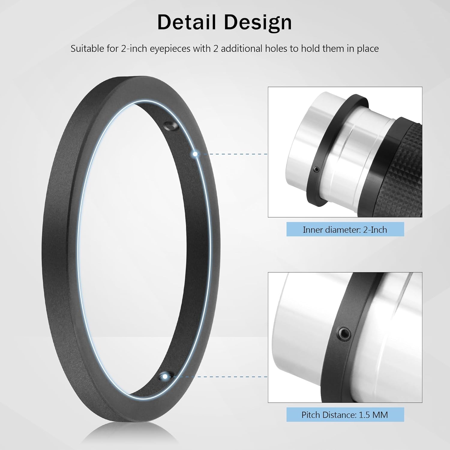 Alstar 2" Parfocal Telescope Eyepiece Rings, Set of Two
