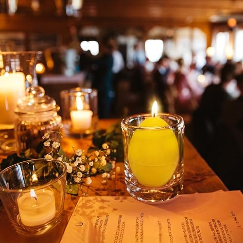 Miniatura 6 de Velas de Pascua sin perfume en forma de huevo de 23 pulgadas color rosa amarillo verde y azul sin goteo sin humo velas de combustión limpia 4 colores