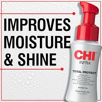 CHI Total Protect Defense Lotion, Lightweight Lotion For Locking In Moisture & Protecting Hair From Heat, Sulfate, Paraben, Cruelty-Free, 2 Oz