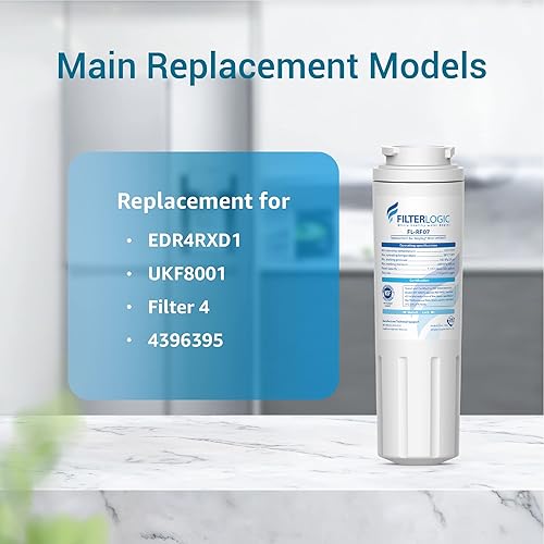 Miniatura 5 de Filterlogic UKF8001 Reemplazo para EveryDrop by Whirlpool Filtro de agua para refrigerador 4, EDR4RXD1, 7 filtros