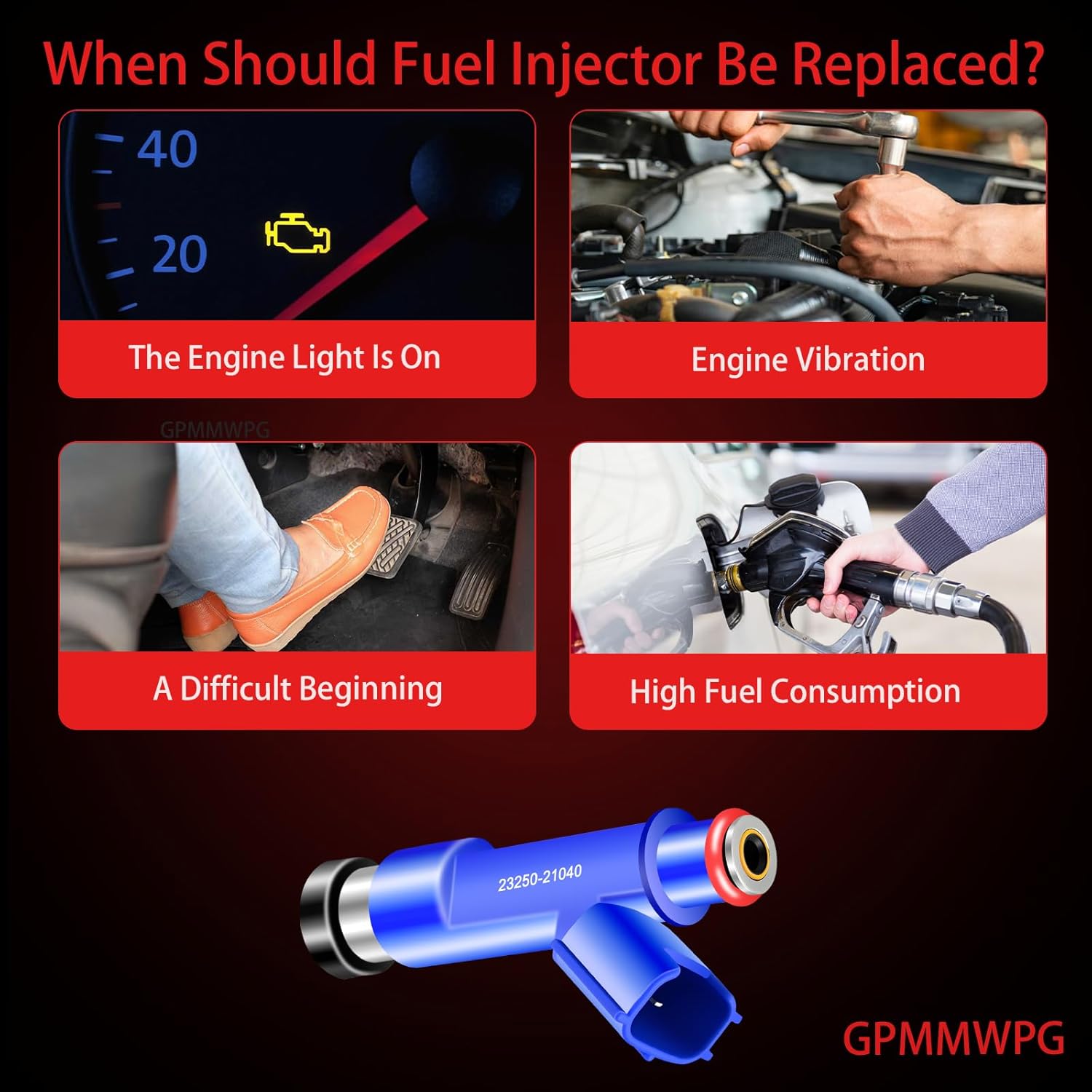 4Pcs Fuel Injectors 23250-21040 OEM Compatible with Toyota Yaris 1.5L L4 2006 2007 2008 2009 2010 2011 2012 2013 2014, 23209-21040, 842-12333, 2325021040, 2320921040, 84212333 Set of 4