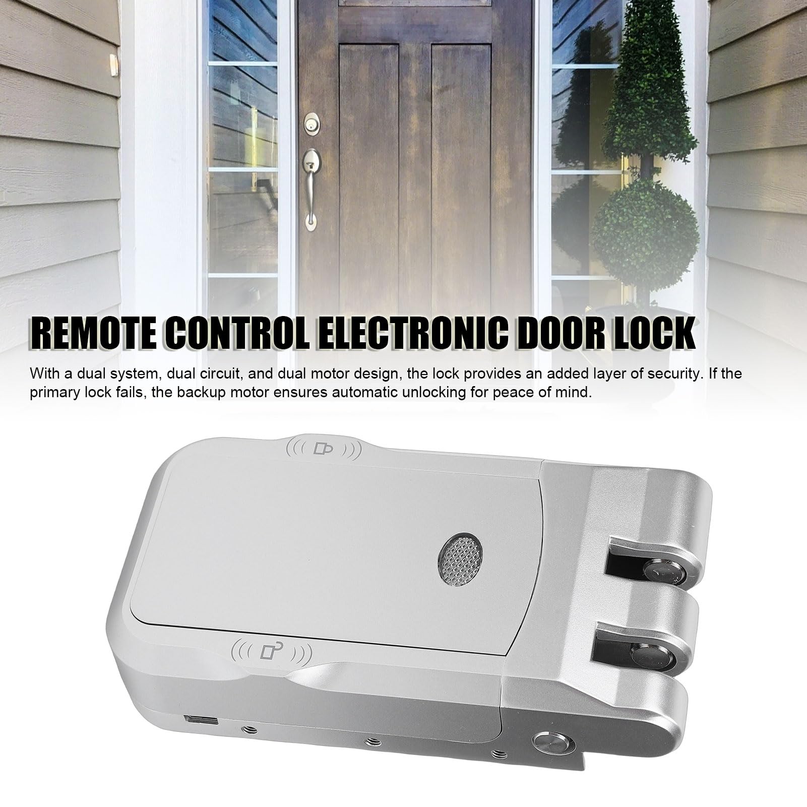 Fockety Cerradura para Puerta, Cerradura Inteligente Antirrobo Invisible sin Llave, Electrónica Inteligente de Seguridad para el Hogar con 10 Mandos a Distancia