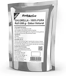 Chlorella (Clorela - Clorella) Pó 100% Pura Refil 500 G Bodyactive
