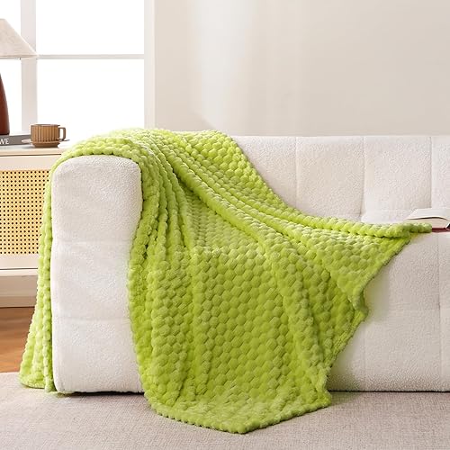 Miniatura 2 de BNuitland Manta de franela verde fruta (50 x 40 pulgadas), forro polar de 300 GSM, acogedora, cálida, suave, ligera, para bebés y mascotas, adecuada