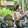 Diaper Bag Backpack by BabbleRoo - Travel Large Baby Diaper Bag with Changing Pad, Waterproof Baby Bag for Mom and Dad, with Pacifier Case, Luggage Strap with Stroller Clip, Black