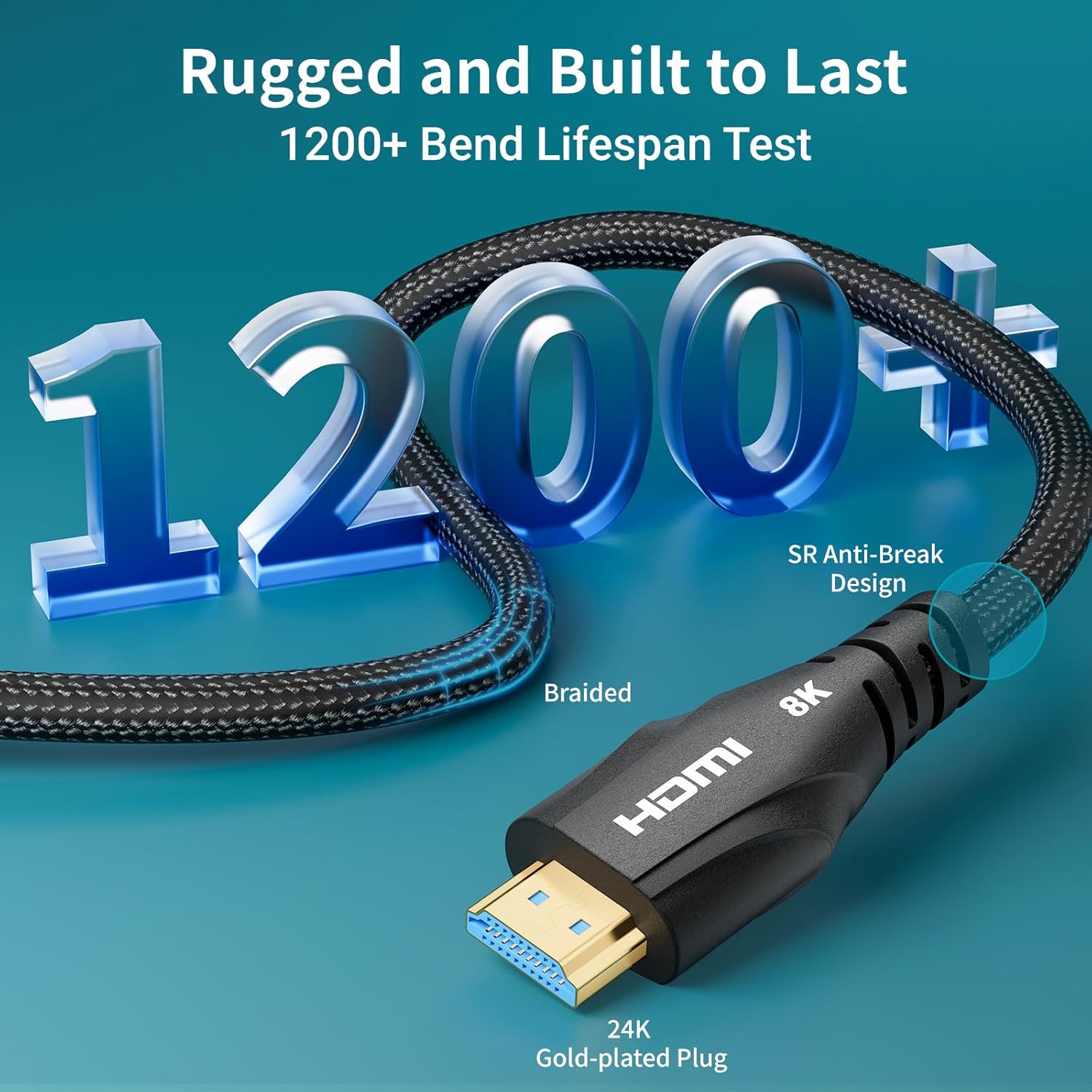 みの様 Cable HDMI 2.1 8K 4.6m largos - Cable HDMI de ultra alta velocidad