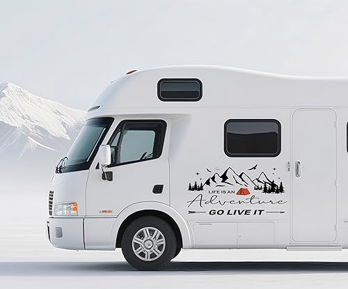 Miniatura 3 de Calcomanía de aventura espera, calcomanía de campamento, Life is an Adventure Go Live It Mountains Tribal Senderismo, vinilo impermeable, decoración