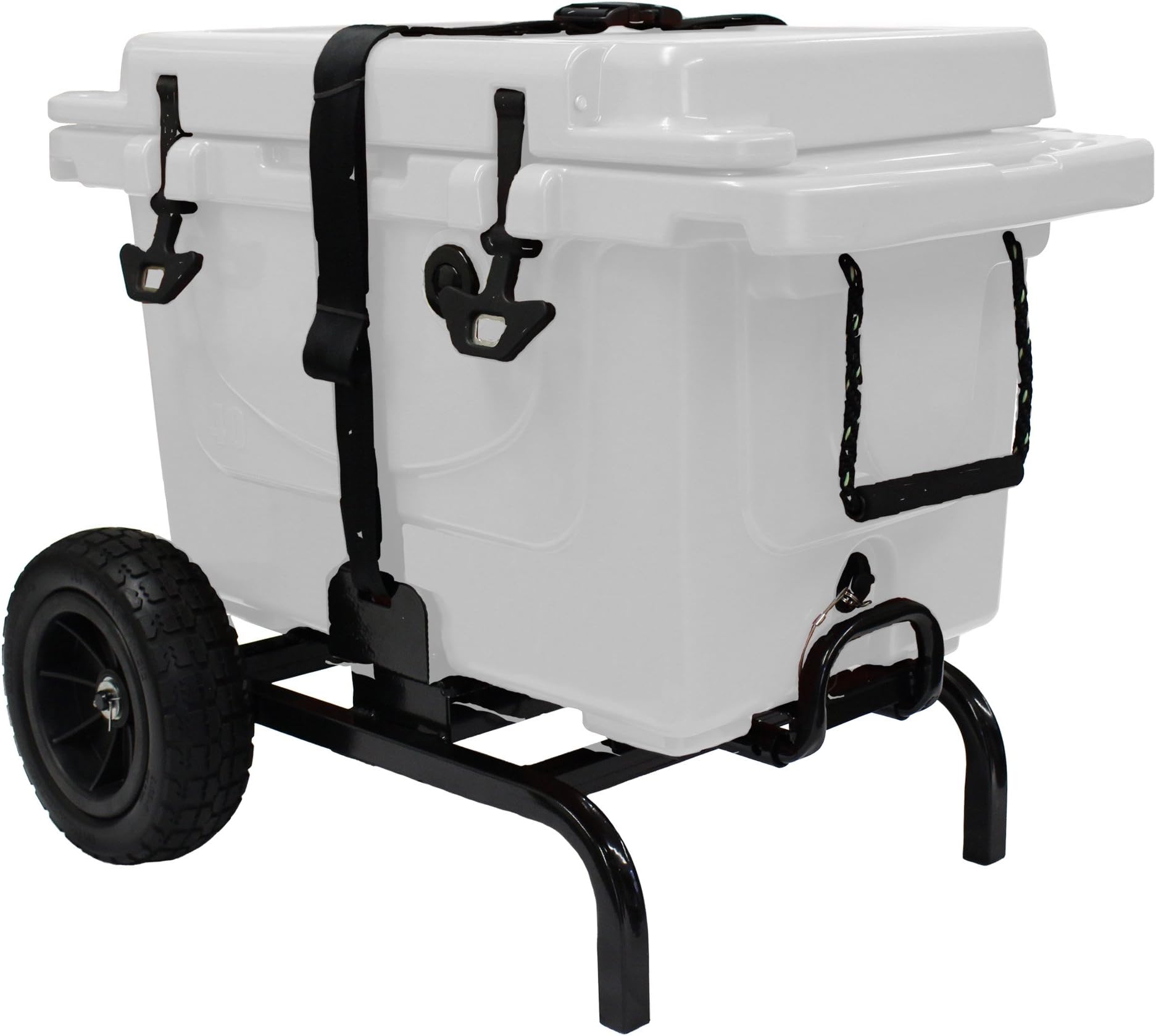 70135 Universal Fit Cooler Cart with Flat Free Tires, Black
