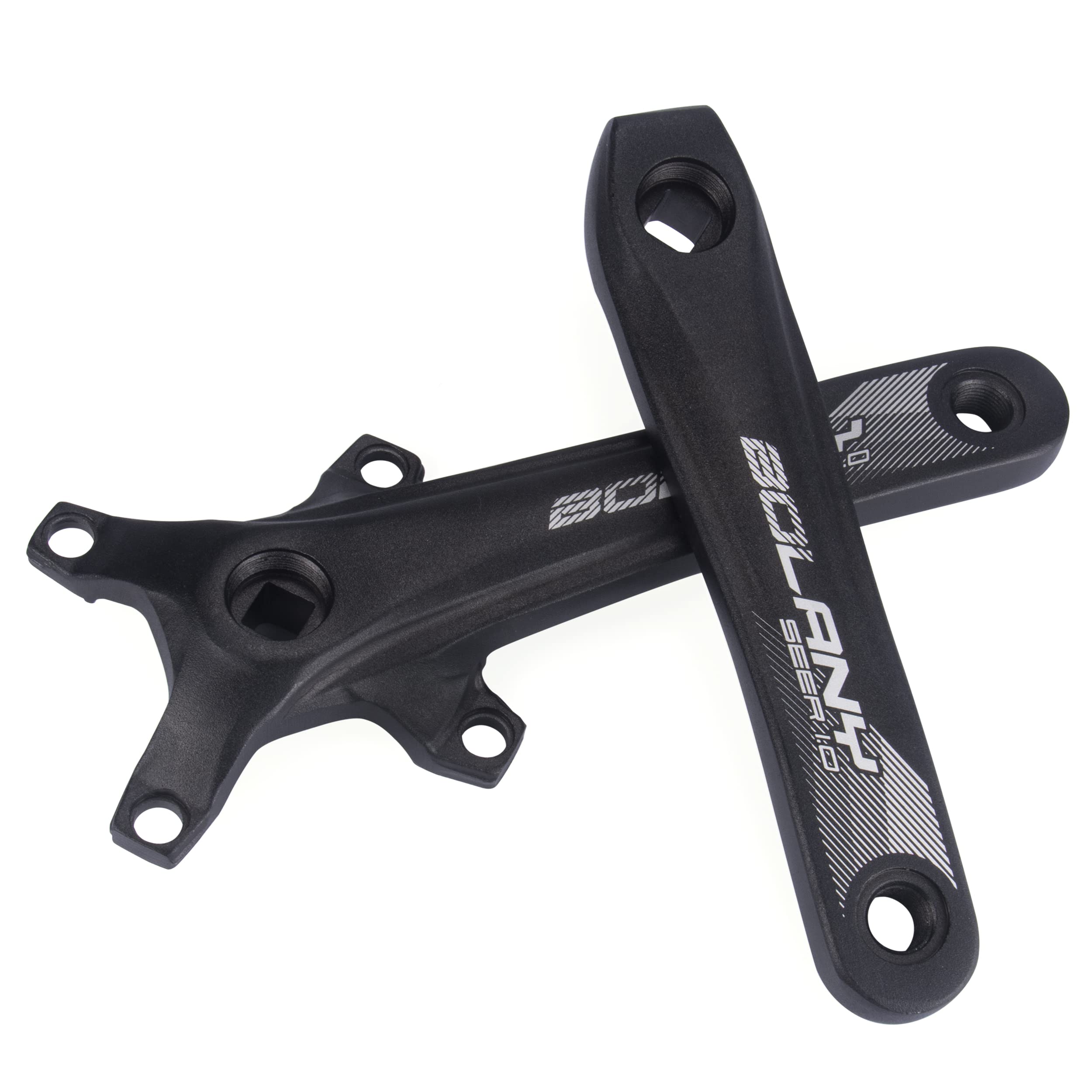 BOLANY Pédalier carré conique 104BCD pour VTT 170 mm avec plateau rond et pédalier 32T/34T/36T/38T/40T/42T