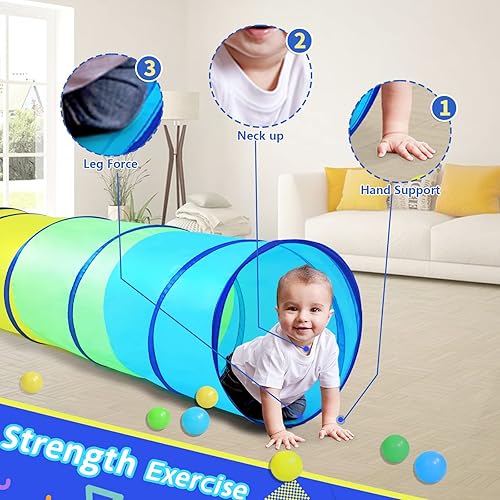 Miniatura 6 de PigPigPen Túnel para niños pequeños, tienda de campaña desplegable para bebés o perros, juguetes de interior y exterior para niños en el patio