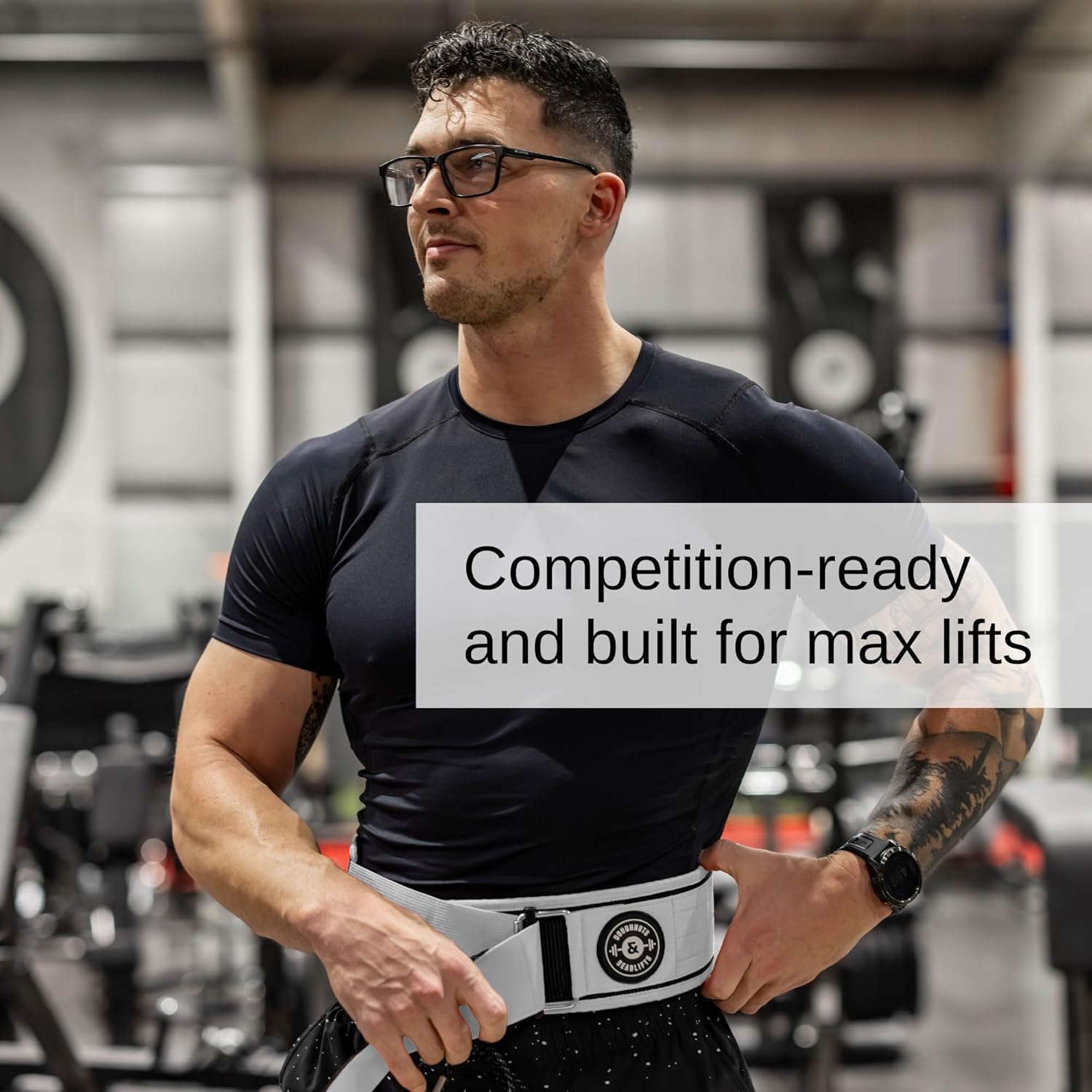 Weight Lifting Belt for Squats, Weightlifting Belt for Deadlifts - 4in Back Support for Bodybuilding | Powerlifting, Locking Metal Buckle, Weight Lifting Belts for Men - Quick Locking