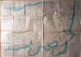 日本古地図選蒐会刊　関東十九州路程便覧　古地図 日本古地図選蒐会刊 関東十九州路程便覧 古地図