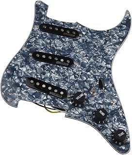 7-Way Type Fully Upgrade Loaded SSS Pickguard Pickups Single Coil Pickups Set Wiring Suitable For Guitar guitar pickguard pickup (Color : 12)