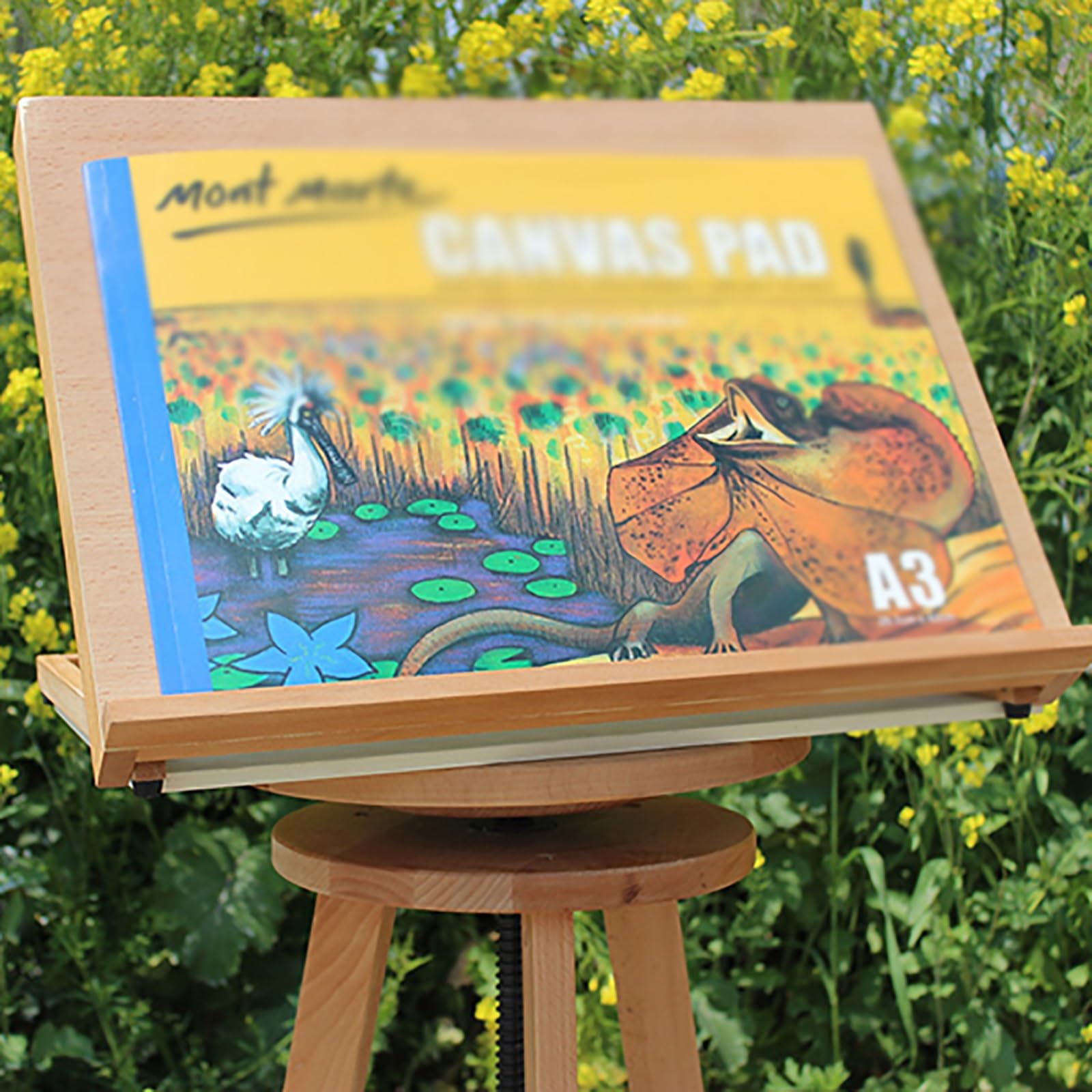 Holz Zeichenplatte A3/A2, Verstellbarer Tragbarer Drawing Board, Zeichenbrett zum Malen und Skizzieren, Staffelei Klein Faltbare Aufbewahrung (Size : 47x36cm/18.5x14.1in)