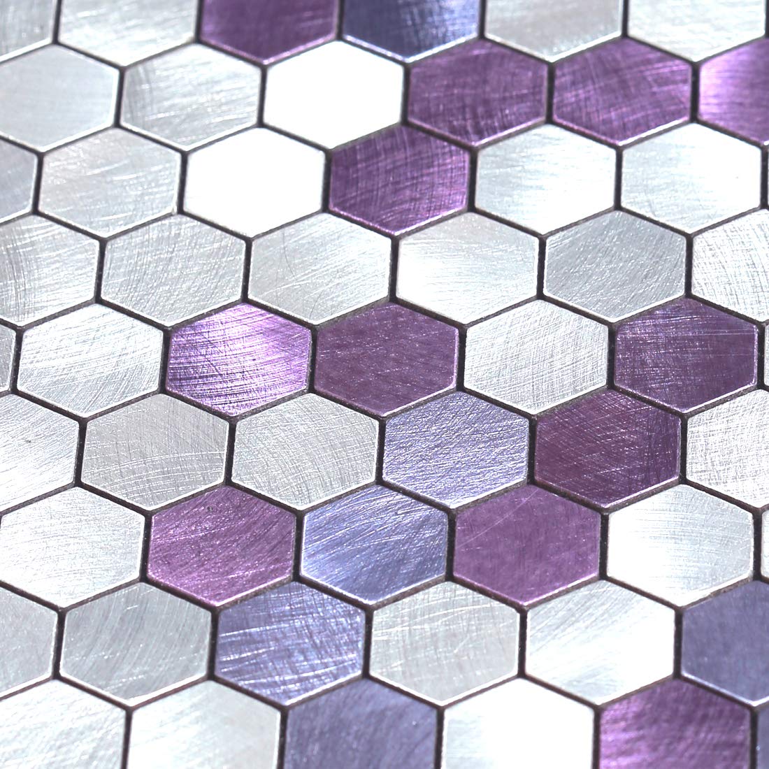 New Arrivals 12X12 Inch Zeshoek Aluminium Schil En Stok Metalen Backsplash Mozaï New Arrivals 12X12 Inch Zeshoek Aluminium Schil En Stok Metalen Backsplash Mozaï