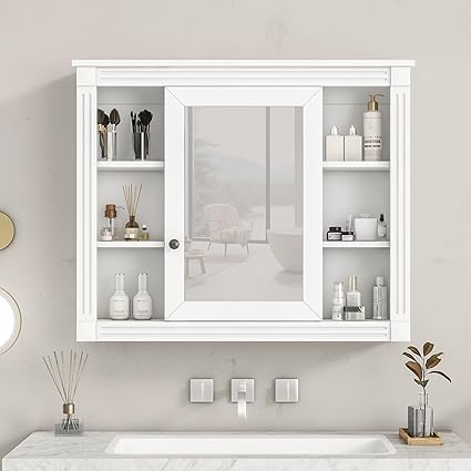 Amazon.com: Merax 36 Inch Bathroom Mirror Cabinet,Modern Mirror Cabinet ...