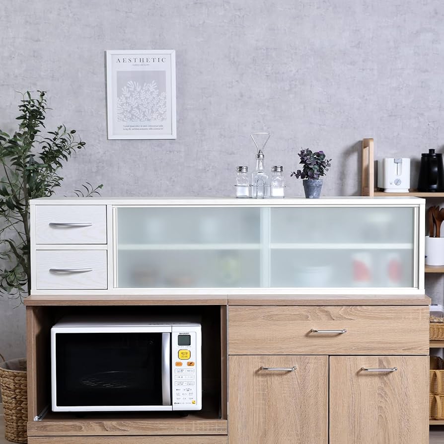 Amazon.co.jp: 不二貿易 食器棚 カウンター上収納 キッチン収納