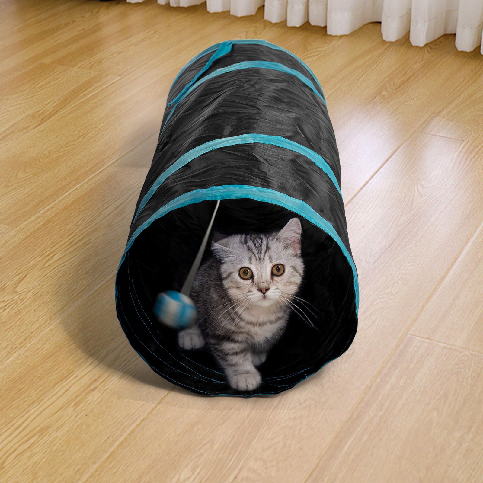 Foldable Katzen-Spieltunnel mit Versteck und Katzenkratzfunktion