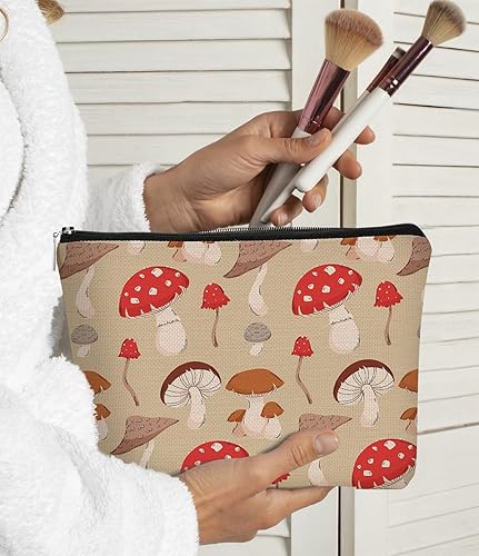 Miniatura 2 de BARPER- Regalos de hongos, bolsa de maquillaje de hongos, regalos para hippies, regalos para mujeres hippies, cosas hippie, mushroom 8