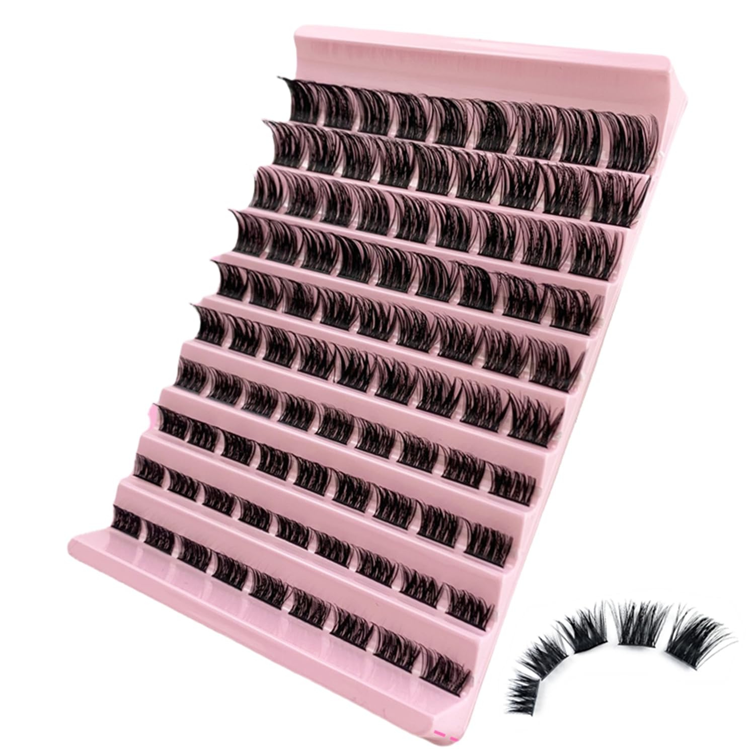 GGOKOK Lash Clusters Wispy DIY Lash Extension 8-16mm Eyelash Clusters 90pcs Natural Cluster Lashes Individual Lashes at Home D Curl Fluffy Eyelash Extensions(D01)
