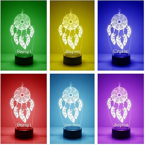 Miniatura 9 de Luz nocturna de mariposa personalizada con cargador USB, lámpara de ilusión de mariposa 3D para niñas, multicolor con nombres personalizados, luz de