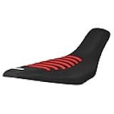 Enjoy Mfg Seat Cover - Compatible with 2003-2007 Polaris Predator 500 (All Black/RED Ribs - #225 A)