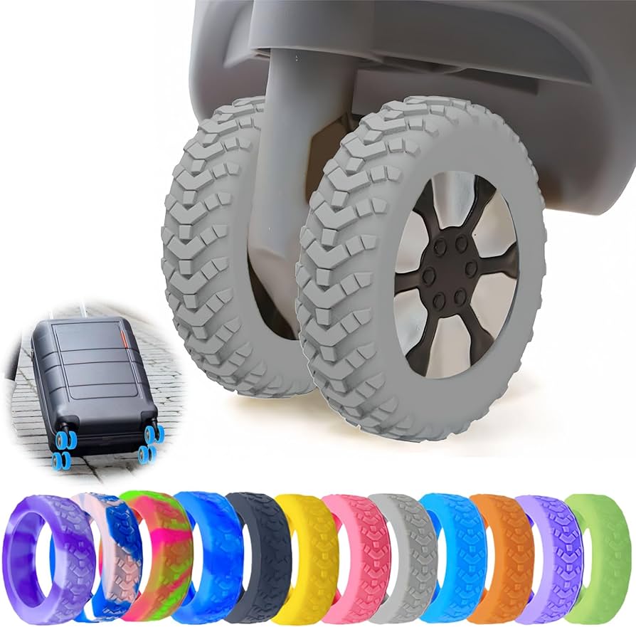 荷物用ホイールカバー スーツケース タイヤカバー 8個セットグレー