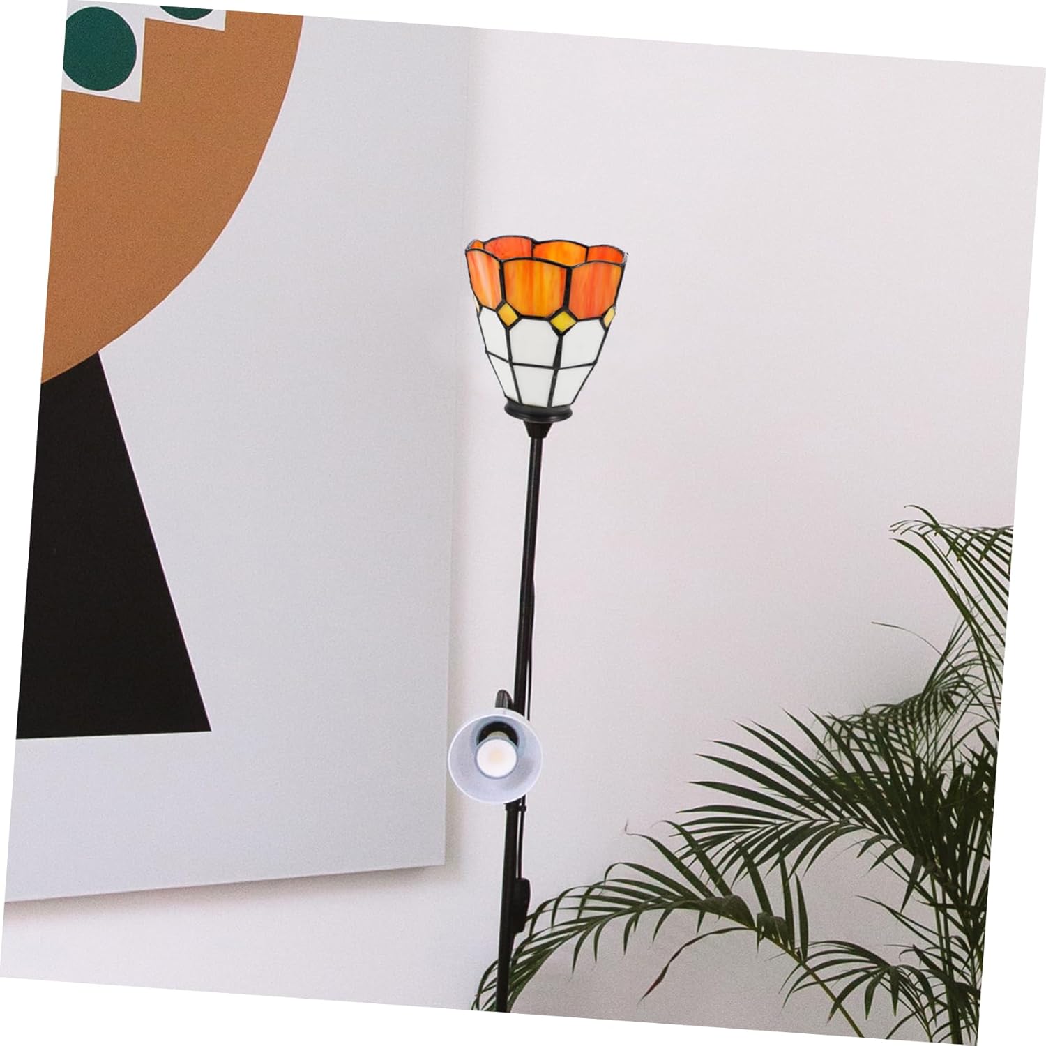 DOITOOL Decorative Glass Lampshade Ceiling Light Cover Scalloped Hanging Light Fixture