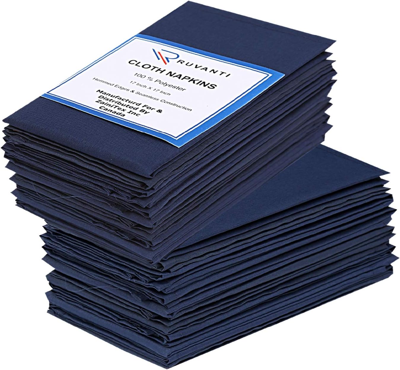 Ruvanti Table Cloth Napkins [24 Pack] Polyester Napkins