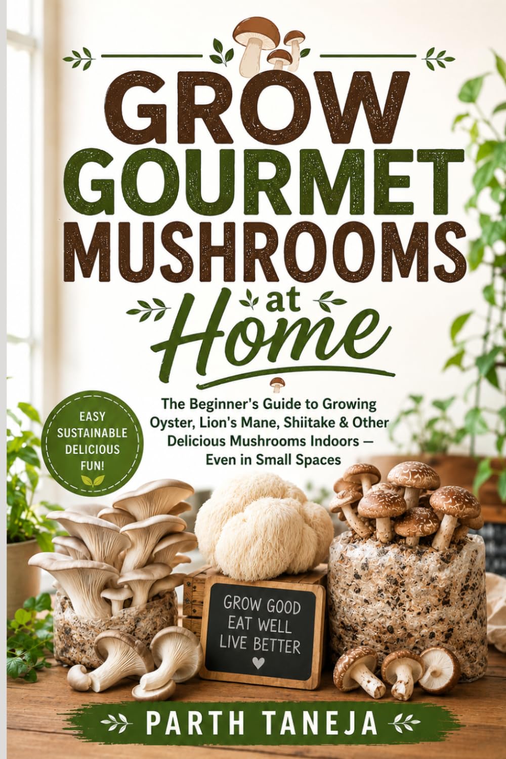 Grow Gourmet Mushrooms at Home: The Beginner's Guide to Growing Oyster, Lion's Mane, Shiitake & More Indoors — No Experience, No Large Space Required (HOMEGROWN HARVEST COLLECTION)