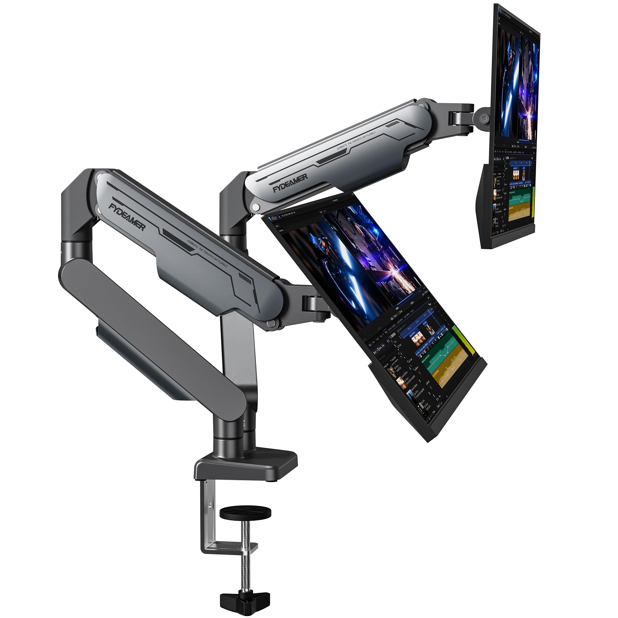 Fydeamer Dual Monitor Halterung, Höhenverstellbare Monitor A