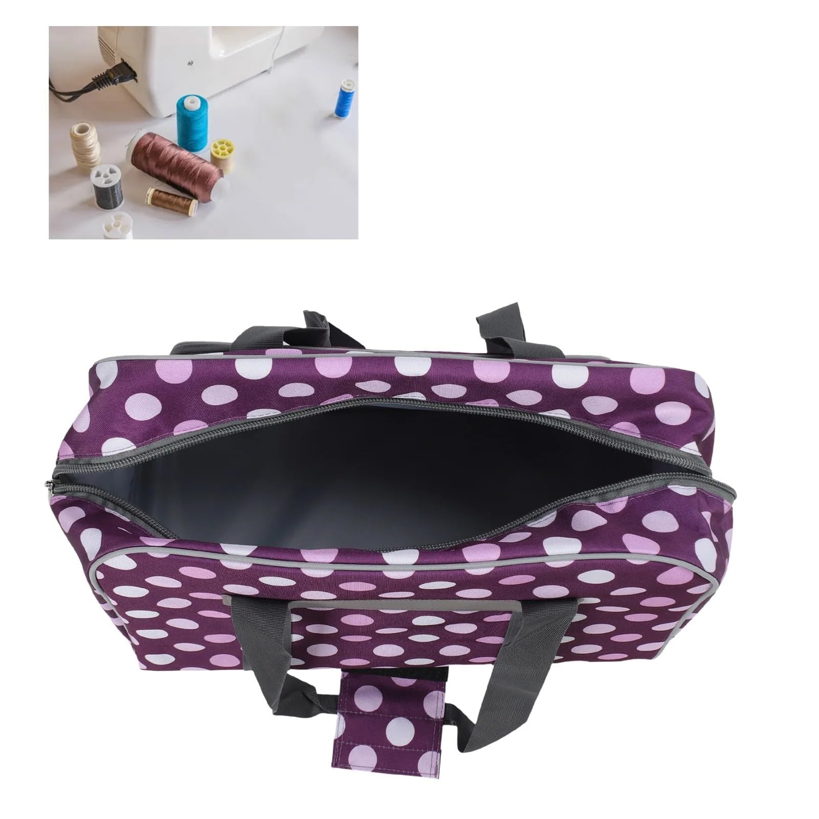 Borsa Per Macchina Da Cucire Custodia for macchina da cucire Costruzione robusta for di grande capacità con tasche multiple for i viaggi(Purple)
