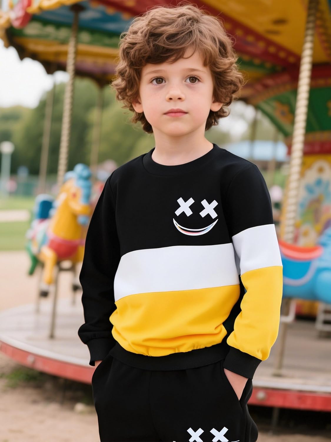 Size 3-12 Years Toddler Boys Clothes 2 Piece Long Sleeve Sweatshirt & Pants Casual Kids Boy Fall Winter Outfits Set - Image 5