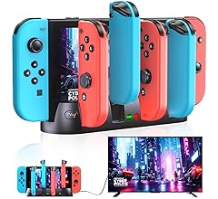 Fenolical Switchドック【2024年最新 HDMI出力・4K1080p対応】Switch スタンド充電スタンド 直接にTV出力 ミニドック HDMI変換アダプター(TVモード/テーブルモード) Switch/Switch OLED対応 ドック 最大6台のゲームパッドの同時充電に対応 周辺機器