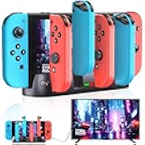 Fenolical Switch Charger Dock Compatible with Nintendo Switch/OLED for PC/Mac, Support 4K/1080P HDMI & USB C Charging, Portable TV Docking Station for Controller Charger (Black)
