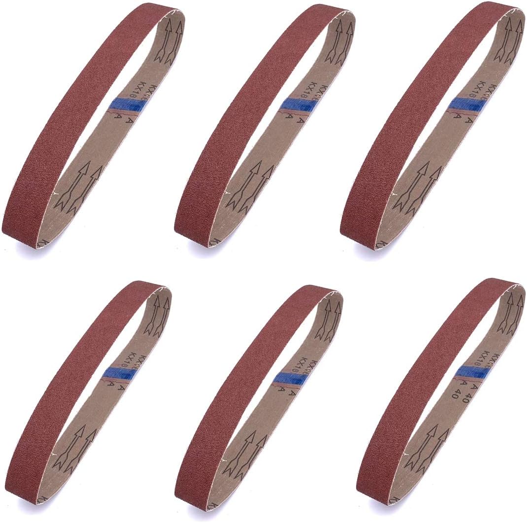 11/8Inch x 21Inch Sanding Belt,Aluminum Oxide Abrasive Sandpaper for