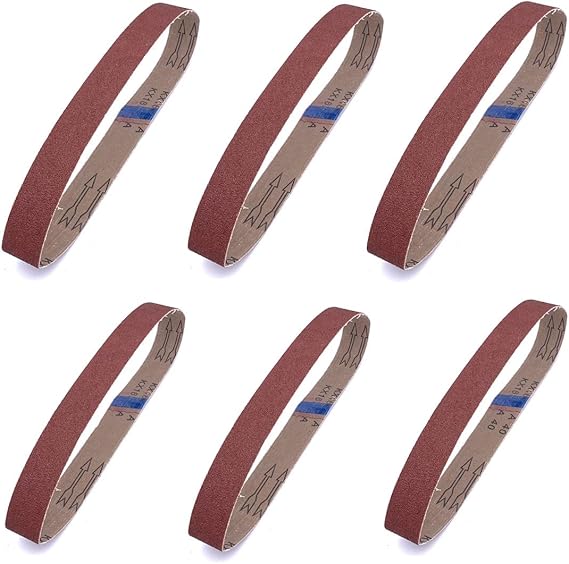 11/8Inch x 21Inch Sanding Belt,Aluminum Oxide Abrasive Sandpaper for