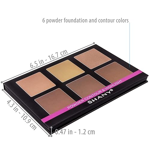 Miniatura 4 de SHANY Paleta de contorno y resaltado en polvo con espejo, capa 3, repuesto para el kit de maquillaje de 4 capas de contorno y resaltado