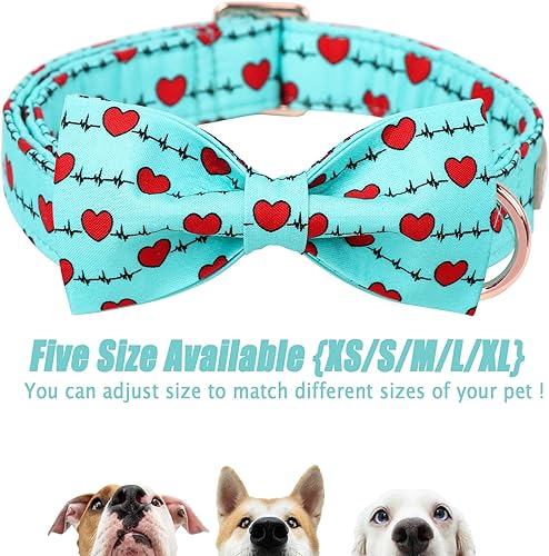 Miniatura 280 de Collar de perro con bandera estadounidense con pajarita, collar patriótico para perros pequeños, medianos y grandes, talla XS